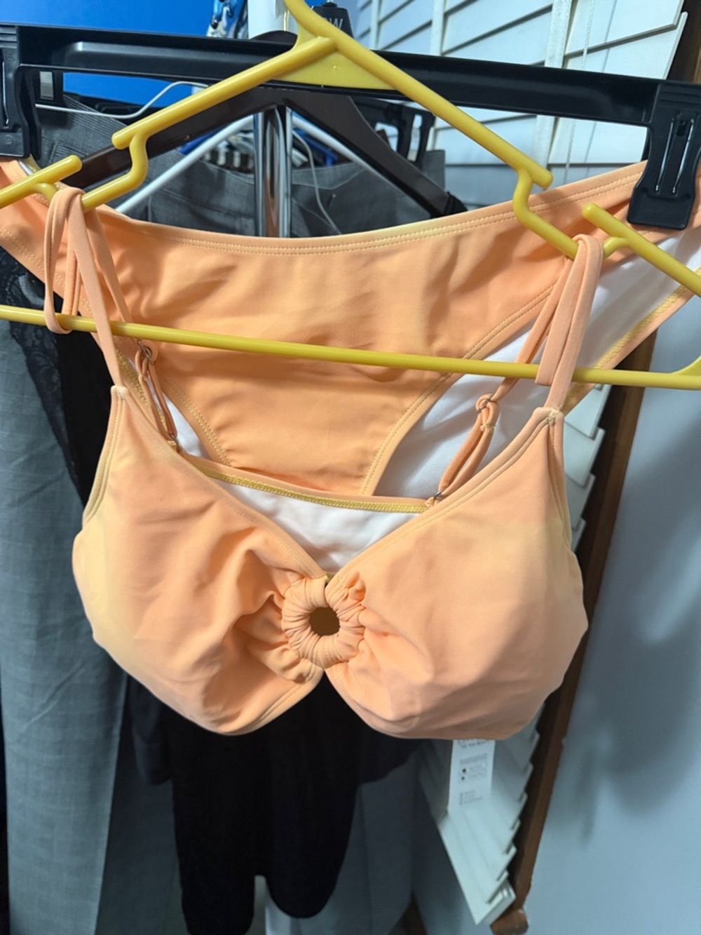 Cupshe Peach Ring-Front Bralette Bikini Set